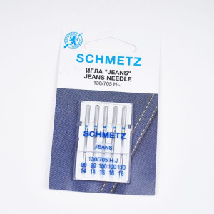 Иглы SCHMETZ бытовые Jeans 90(2) 100(2) 110(1)(упаковка 5 шт.)