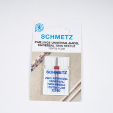 Иглы SCHMETZ бытовые двойные 2,5/80 (упаковка 1 шт.)