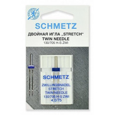 Иглы SCHMETZ бытовые Stretch двойные 4,0/75 (упаковка 1 шт.)
