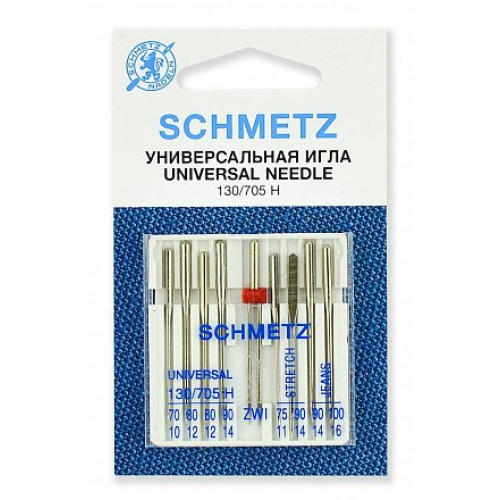 Иглы SCHMETZ бытовые СOMBI-BOX 70,80(2),90;75,90(S);90,100(J);80/2.0 (упаковка 9 шт.)