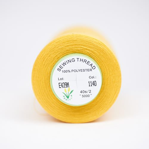 Нитки 5000 40/2 п/э № 140 темно-желтый